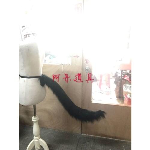 Game Final Fantasy XIV FF14 Miqo'te Black Tail Ear Cosplay Props for Game Party Costume Prop Accessories