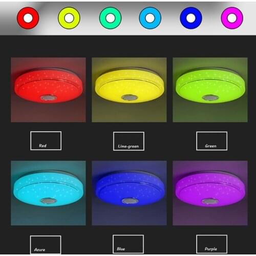 60W RGB Dimmable Music Ceiling lamp Remote&APP control Ceiling Lights AC180-265V for home bluetooth speaker lightingFixture M7DA