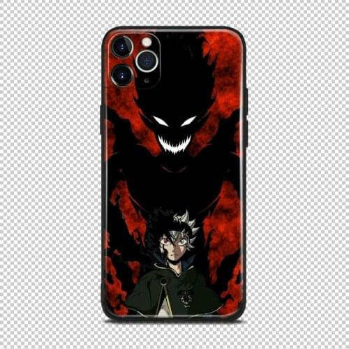 Asta black clover demon form anime For iPhone se 6 6s 7 8 plus x xr xs 11 pro max soft silicone phone case cover shell