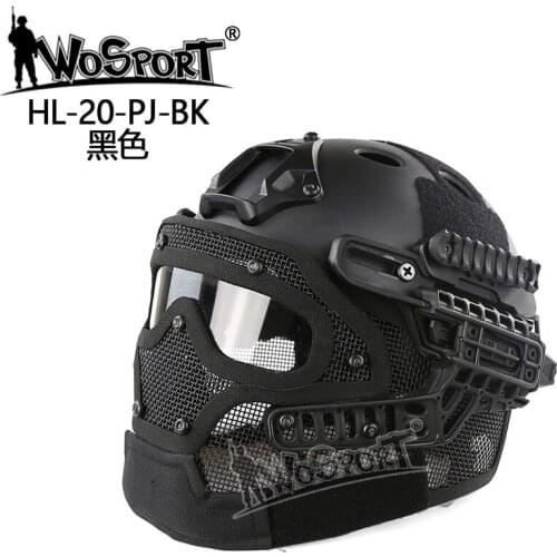 WoSporT Generation Tactical Helmet, Helmet Wire Mask One Solid Color Version