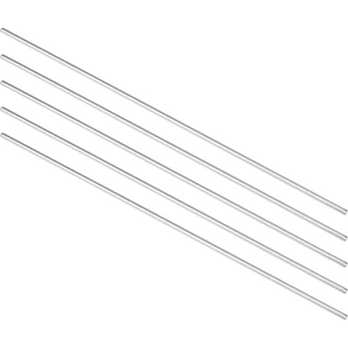 Uxcell 5pcs Stainless Steel Solid Round Rods Metal Lathe Bar Stock for RC model cars toy DIY 100mmx1.5mm