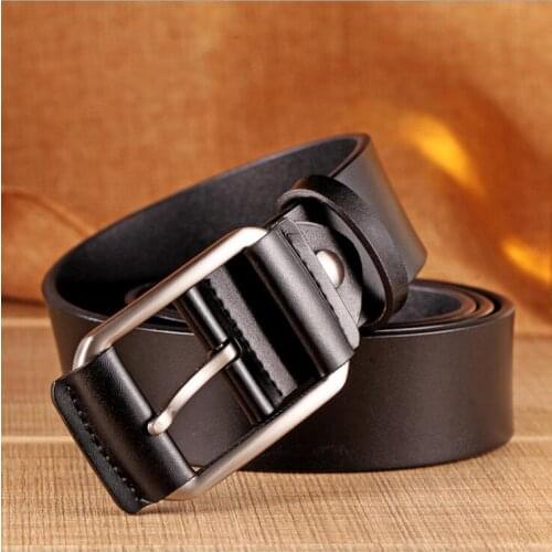 Vintage Original Leather Belt punk High Quality Natural Leather No interlayer Mens big and tall Belt jeans waiststrap