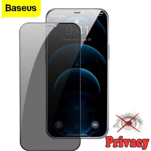Baseus 2pcs Privacy Screen Protector For iphone 12 Mini Anti Spy Peep Privacy Tempered Glass for iPhone 12 Pro Max 12pro Cover