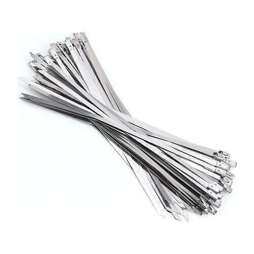 100pcs 4.6mmx600mm STAINLESS STEEL ZIP CABLE TIES LOCK TIE WRAP