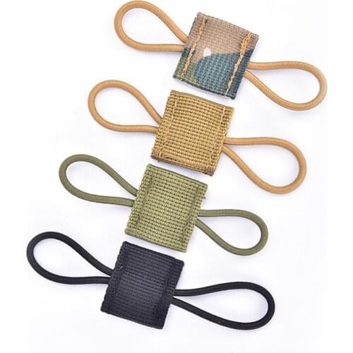 2pcs Tactical MOLLE Elastic Molle Ribbon Buckle Tactical Binding Retainer For PTT Antenna Stick Pipe