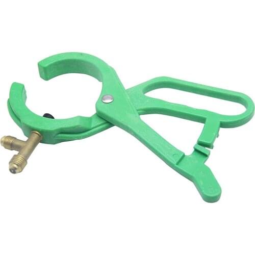 2-In-1 Side Punch AC Bottle Open Valve 1/4 SAE 1/2 Acme Bottle Opener for R134A R22 R12 Refrigerant Manifold System Tool