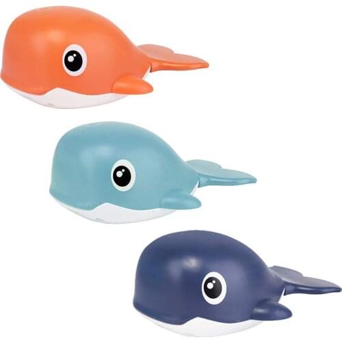 3Pcs Wind Up Baby Bath Toys Clockwork Swimming Whale Toy Baby Bathtub Water Play Toy Early Educational Toys for Bathroom Baby