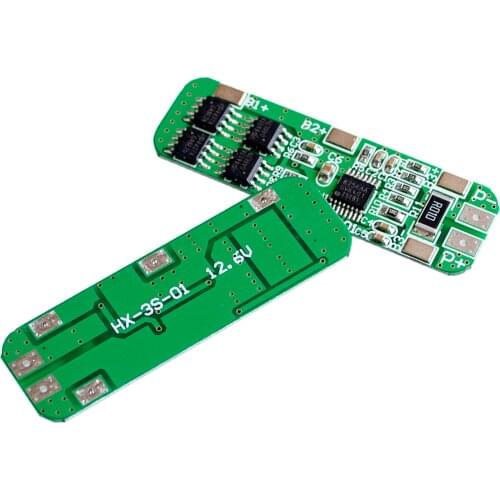 3S 6A Li-ion 12V 18650 BMS PCM battery protection board bms pcm for li-ion lipo battery cell pack