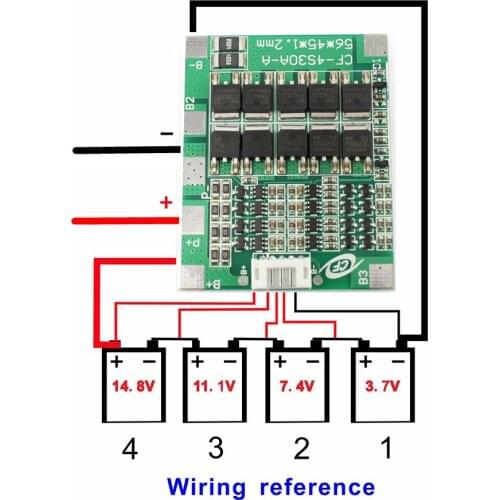 4S 30A 14.8V Li-ion Lithium 18650 Battery BMS Packs PCB Protection Board Balance Integrated Circuits Electronic Module