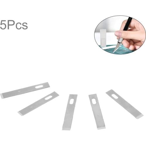 5pcs 4# Blades Stainless Steel Engraving Blades Metal Blade Wood Carving Blades Replacement Surgical Scalpel Craft