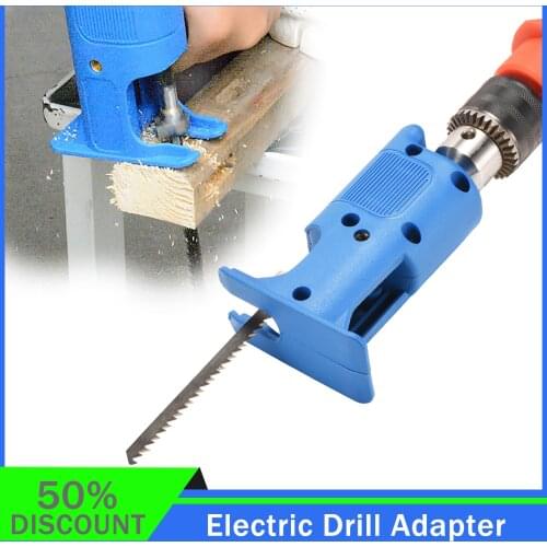 Reciprocating Saw Adapter Electric Drill Attachment Tool Saws Blades for Wood Metal Cutting Turning Modified Woodworking Tools