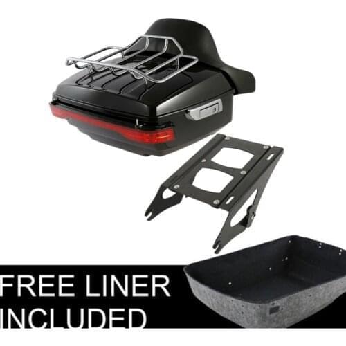 Motorcycle King Pack Trunk W/ Brake Turn Tail Light For Harley Tour Pak Touring 2014-2020