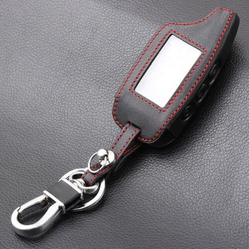 Genuine Leather Key Case For TAMARACK Pandora DXL3000 Two Way LCD Remote Starter Car Alarm