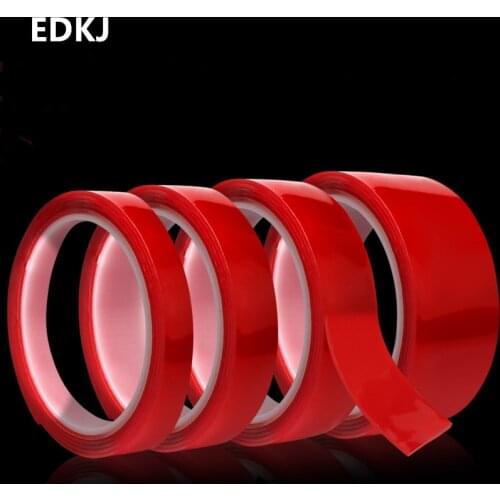 1pcs 3m 5mm 6mm 8mm 10mm 12mm 15mm Double Sided Adhesive Super Strong Transparent Acrylic Foam Adhesive Tape No Traces Sticker