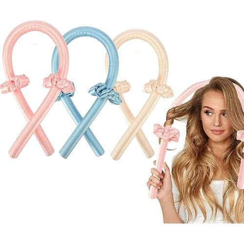 Heatless Curling Rod Headband No Heat Curls Ribbon Hair Rollers Sleeping Soft Headband Hair Curlers DIY Hair Styling Tools