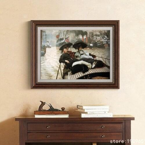 Cotton no frame classical palace figures man woman ship canvas printings oil painting printed on cotton art decoration picture