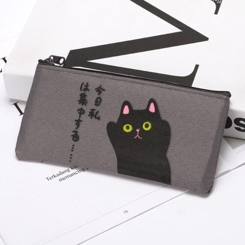 Cartoon Cat Canvas Pencil Case For Girls School Supplies Stationery School Pencil Case Pencil Bag Pen Case Cute Pencilcase
