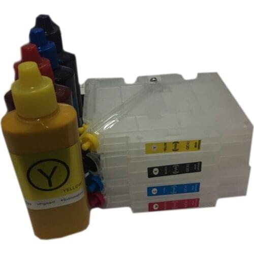 Einkshop 1 Set GC41 Refillable Ink Cartridge +GC41 Sublimation Ink for Ricoh SG2100N SG3100 SG3100SNW SG3110DNW SG3110DN