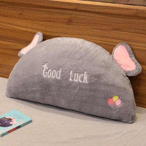 Creative Soft Cute Animal Elephant Bear Rabbit Cat Deer Ears Semicircle Pillow Comfortable Sofa Cushion Good Lucy Wish Warm Gift