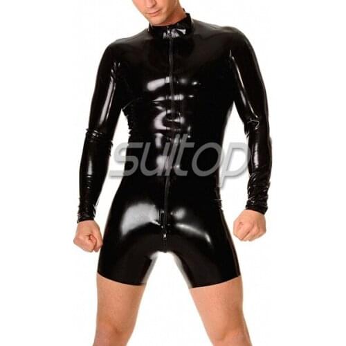 Latex brown man catsuit