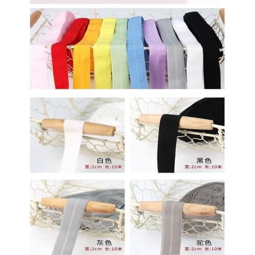Color double fold hemming strip rolling 2cm, hand-made edge, CM interlining elasticity