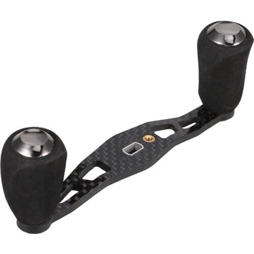 Lixada Carbon Baitcasting Fishing Reel Handle Trolling Reel Handle Left Right Ultralight Reel Handle Reel Crank Accessory