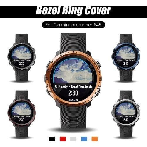 Metal Bezel Ring Styling Case for Garmin Forerunner 645 645 Music Smart Watch Stainless Steel Cover Anti-scratch Protection Ring