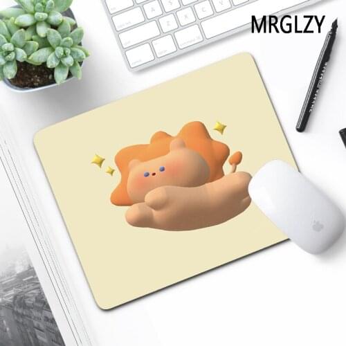 MRGLZY Hot Sale Drop Shipping Cute Cartoon Lion 250X290 Pink Small Mouse Pad Gamer Gaming Accessories Laptop Mini PC MousePads