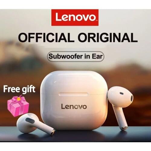 Original Lenovo LP40 Wireless Earphone Bluetooth 5.0 Dual Stereo headphone Noise Reduction earbud Touch Control Long Standby