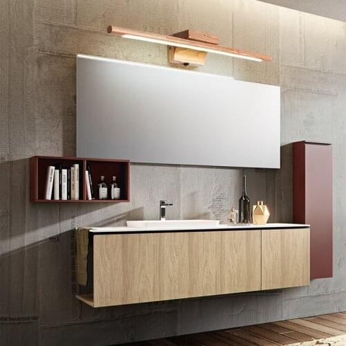 Simple modern led mirror headlight bathroom bathroom cosmetic mirror cabinet lamp waterproof anti-fog Nordic dressing table
