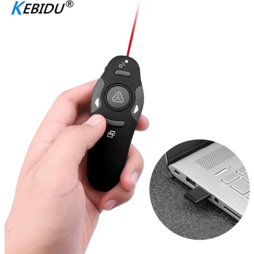 Kebidu 2.4GHz RF Remote Control Wireless Remote Red Laser Pointer Presenter Pointers Pen USB PPT Powerpoint Presentation