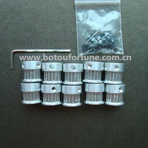 Free shipping 16 teeth t2.5 timing belt pulley with 6mm width for 3D printer 20pcs a pack