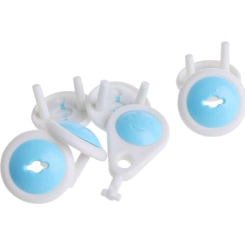 6Pcs Power Baby Electric Lock Outlet European Russian Standard 2 Plug Baby Child Infant Kids Plug Covers Safety in Socket