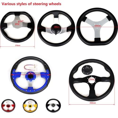 Steering Wheel With Cap Assy Fit For DIY Go Kart Karting Buggy Karting ATV UTV Accessories
