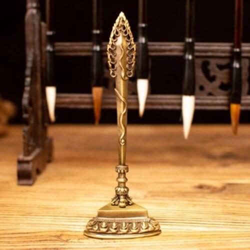 Tibetan Buddhist Vajra Dorje Dagger Amulet Protection for Necklace Charms Home Decor