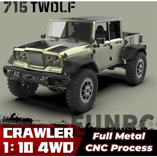 TWOLF 1:10 TW-715 Full Metal CNC Off-road Crawler RC Remote Control Model Climbing Car Children Adult Toy Gift