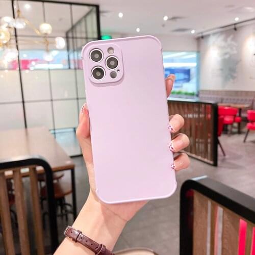 Ultra-thin Cute Square Liquid Silicone Phone Case For iPhone 13 12 11 Pro XS Max SE XR X 8 7 Plus Luxury Lens Protection Funda