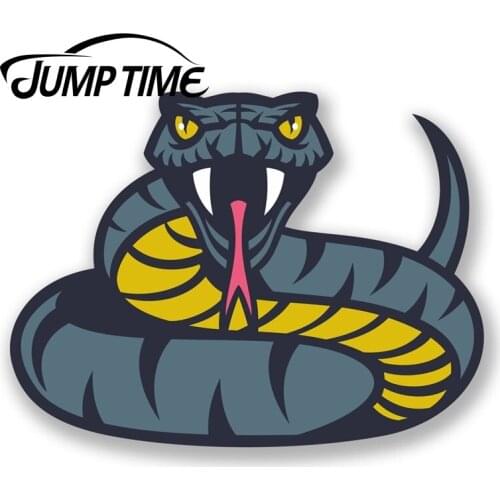 Jump Time for Angry Snake Vinyl Sticker Laptop Tablet Car Bike Animal Snakes Decal Window Tank Waterproof Car Decoration