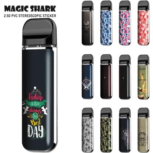 Skull Tiger Military Today is The Best Day PVC No Fade Waterproof Vape Case Sticker for Smok Novo