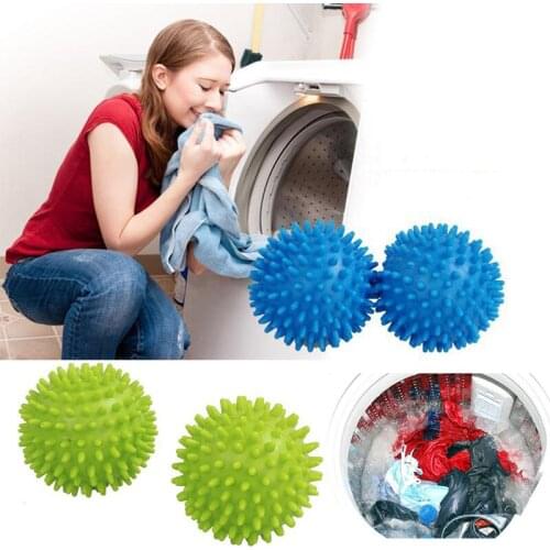 2 pcs Random Color Magic Reusable Washing Laundry Dryer Balls Clothes Will Come Out Soft Fluffy Fewer Wrinkles Less Static Cling
