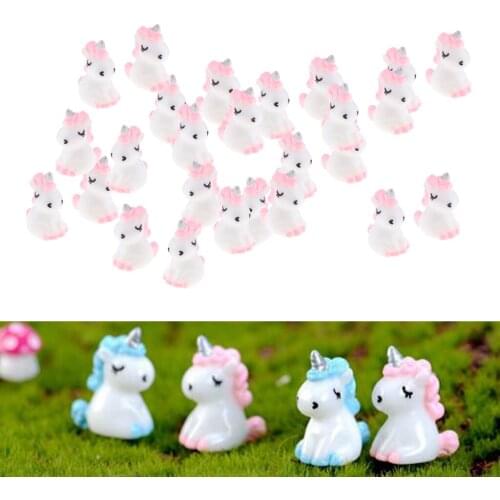 30Pcs/Set Unicorn Miniature Ornament Mini Fairy Garden Miniature Crafts Gift
