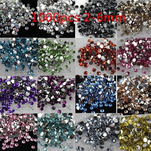 1000p ss6 ss12 ss16 ss20 ss30 Non Hotfix Flatback crystal Rhinestone 3D Nail Art Decoration headwear shoes bag clothes accessory
