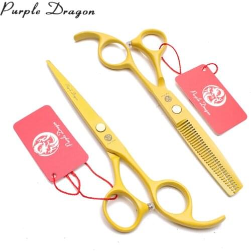 5.5" 6.0" Stainless Yellow Straight Scissors Thinning Shears Professional Pet Scissors Animal Shears Dog Grooming Scissors Z1023
