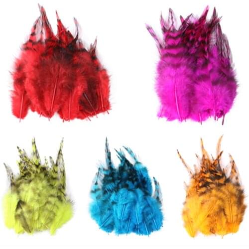 50Pcs Natural Chicken feather 4-6inch DIY Jewelry Accessory Pheasant feathers Crafts Fly-tying Material Plume