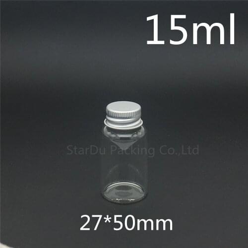 Free shipping 1000pcs/lot diameter 27mm 15ml screw neck glass bottle for vinegar alcohol,carft/storage candy bottles