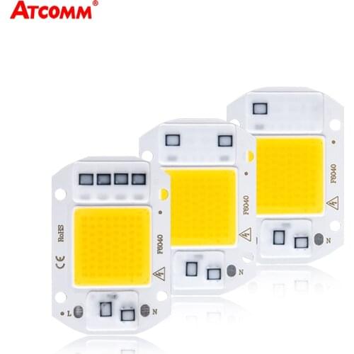 COB LED Chip Lamp 10W 20W 30W 50W 110V 220V Smart IC High Power LED Diode Array Matrix Floodlight Spotlight Light Source