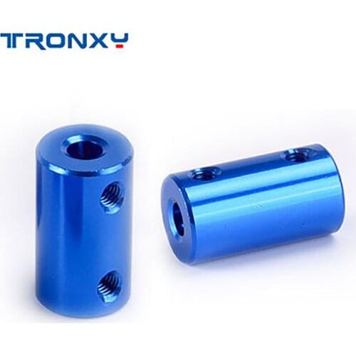 Tronxy 3D Printer Parts and Accessories Blue Aluminum Alloy Coupler Motor Flexible Coupling Diameter 5mm & 8mm Length 25mm