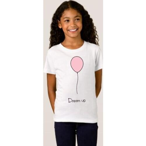 Kids Girls/boys New Arrival T Shirt Funny 2019 Unisex Cute Balloon Dream Up Print Baby White O-Neck Comfortable T-Shirts Tops