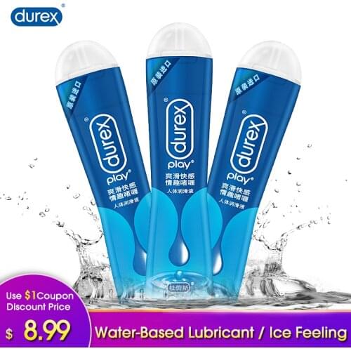 Durex Lubricant Play Ice Feeling 50ml Water based Lubricating Vaginal Anal Massage Oil Oral Sex Gel Adults Sex Toys For Couples