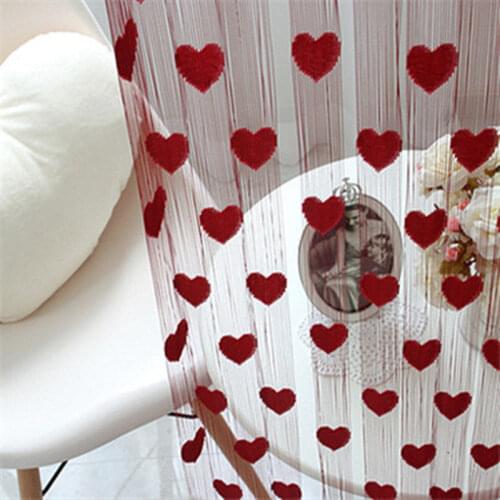 Door Curtain Line for Living Room for Wedding Bedroom Curtains Window Housing Hanging String Bathroom Divider Drape Decor Tulle